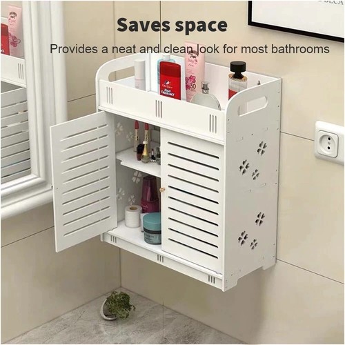 White bathroom small cabinet - white,
